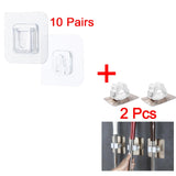 Transparent Strong Double-Sided Adhesive Wall Hooks Hanger Suction Cup Wall Holder
