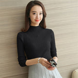 Turtleneck Sweater Women Fashion 2022 Spring Stretch Tops Women 14 Color Knit Pullovers Long Sleeve Basic Jumper Knitted Sweater