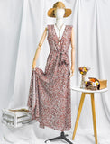Jastie 2022 Summer Women Maxi Dress Bohemian Floral Print Dresses Hippie Chic Casual Beach Long Dress Female Vestidos de verano