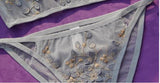 New Fashion Embroidered 3D Petal Bustier Bra Cropped Tops Female Thin Underwear Y1150
