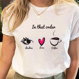 Women Eye Lashes Style Lovely Sweet Print Tees Tshirt Cartoon Female Clothes Tops Print Ladies Fashion Graphic T-Shirt