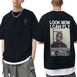 Cactus Jack T-shirt Summer Men Women LOOK MOM I CAN FLY Travis Scott Tees Hip Hop Style Short Sleeve Harajuku Logo Print Tshirt