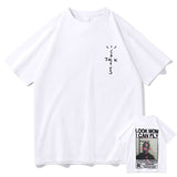 Cactus Jack T-shirt Summer Men Women LOOK MOM I CAN FLY Travis Scott Tees Hip Hop Style Short Sleeve Harajuku Logo Print Tshirt