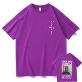 Cactus Jack T-shirt Summer Men Women LOOK MOM I CAN FLY Travis Scott Tees Hip Hop Style Short Sleeve Harajuku Logo Print Tshirt