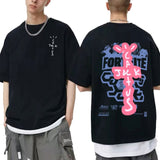 Cactus Jack T-shirt Summer Men Women LOOK MOM I CAN FLY Travis Scott Tees Hip Hop Style Short Sleeve Harajuku Logo Print Tshirt