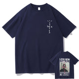 Cactus Jack T-shirt Summer Men Women LOOK MOM I CAN FLY Travis Scott Tees Hip Hop Style Short Sleeve Harajuku Logo Print Tshirt