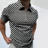 Polo Shirt Joining Together Letters Color Polo Shirts Brand Men Short-Sleeved Tees Shirt Man Clothes M-3XL