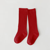 Spainish Kids Socks Baby Boys Girls Cotton Breathable Stripe Soft Sock Children Knee High Long Socks School Uniform Socks