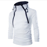 Mens Tracksuit Casual Sweatshirt Sets Double Zipper Hoodies Pants Suit Outdoor Sportswear