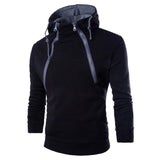 Mens Tracksuit Casual Sweatshirt Sets Double Zipper Hoodies Pants Suit Outdoor Sportswear