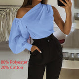 Celmia Summer Women Long Sleeve Casual Top