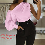 Celmia Summer Women Long Sleeve Casual Top
