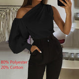 Celmia Summer Women Long Sleeve Casual Top