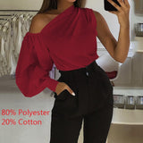 Celmia Summer Women Long Sleeve Casual Top