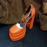 New Brand Women Sandals Summer Shoes Sexy Thick High Heels Platform Black Red Yellow Dress Party Wedding Shoes Woman Pumps