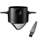 Foldable & Portable Stainless Steel Drip Coffee Maker with Coffee Tea Holder