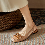 Elegant Office Ladies Shoes and Sandals with Square Heel Sandals Slip On