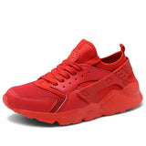 Unisex White Sneakers for Men Mesh Sports Trainers Running Shoes Man 2022 Summer Male Women Flat zapatillas para hombre Red