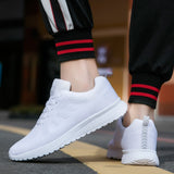 Unisex White Sneakers for Men Mesh Sports Trainers Running Shoes Man 2022 Summer Male Women Flat zapatillas para hombre Red