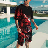 Suit 3D Summer Pattern T-shirt Suit Men