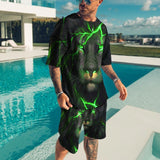 Suit 3D Summer Pattern T-shirt Suit Men