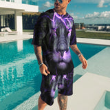 Suit 3D Summer Pattern T-shirt Suit Men