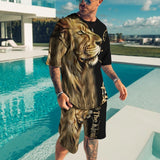 Suit 3D Summer Pattern T-shirt Suit Men