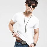 2022 Brand New Men T Shirt Tops V neck Short Sleeve Tees Men Fashion Fitness Hot T-shirt For Male