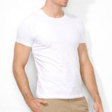 Brand New Men T Shirt Pure Color Lycra Cotton Short