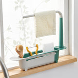 Sink Rack Telescopic Filter Drain Basket Dishwashing Cloth Storage Kitchen Tools Retractable Drain Basket Kitchen Tools