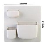 Plastic Self-adhesive Storage Rack Wall Refrigerator Mounted Holder Kitchen Bathroom Organizer Shelf Rack Home Appliance Supply