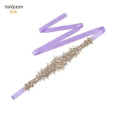 TOPQUEEN S319-G Luxury Bridal Belt Gold Rhinestone Applique Wedding Accessories Women Diamond Sash Moroccan Caftan Decoration