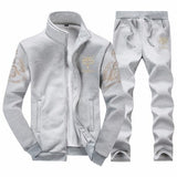 35-140kg suit mens Plush thickened autumn and winter long sleeve coat sports leisure suit mens oversized mens suit