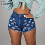 [Znaiml] Sexy High Waist Denim Ripped Shorts