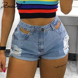 Znaiml Fashion Sexy Mid Waist Ladies Denim Shorts