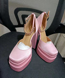 New Brand Women Sandals Summer Shoes Sexy Thick High Heels Platform Black Red Yellow Dress Party Wedding Shoes Woman Pumps