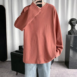 HYBSKR 2022Spring Men's T-Shirt Solid Color Basic T shirt Round Neck Long Sleeve Tshirts Korean Couple Women Man Casual Tees