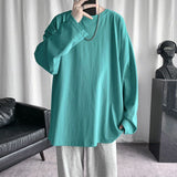 HYBSKR 2022Spring Men's T-Shirt Solid Color Basic T shirt Round Neck Long Sleeve Tshirts Korean Couple Women Man Casual Tees