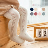 Soft Warm Knitted Solid Color Tights for Baby's 0-5