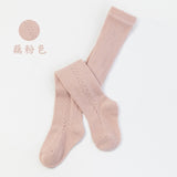 Soft Warm Knitted Solid Color Tights for Baby's 0-5