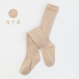 Soft Warm Knitted Solid Color Tights for Baby's 0-5