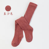 Soft Warm Knitted Solid Color Tights for Baby's 0-5