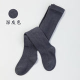 Soft Warm Knitted Solid Color Tights for Baby's 0-5