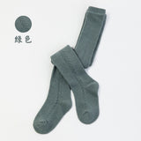 Soft Warm Knitted Solid Color Tights for Baby's 0-5
