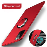 Ultra-thin Magnetic Hard Matte PC Phone Case For Samsung Galaxy S21 S20 S10 S9 S8 Note 20 10 9 8 Plus Ring Bracket Frosted Cover