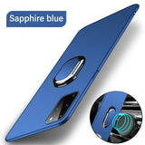 Ultra-thin Magnetic Hard Matte PC Phone Case For Samsung Galaxy S21 S20 S10 S9 S8 Note 20 10 9 8 Plus Ring Bracket Frosted Cover