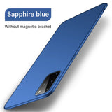 Ultra-thin Magnetic Hard Matte PC Phone Case For Samsung Galaxy S21 S20 S10 S9 S8 Note 20 10 9 8 Plus Ring Bracket Frosted Cover