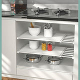 1pc Adjustable Closet Organizer Kitchen Storage Shelves Space Saving Wardrobe Wall Mounted Rack Home Appliance Cabinet Holder
