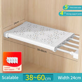 Bobak Adjustable Kitchen Wardrobe Storage Shelves Clothing Closet Organizer Wall Mounted Rack Home Appliance