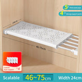 Bobak Adjustable Kitchen Wardrobe Storage Shelves Clothing Closet Organizer Wall Mounted Rack Home Appliance